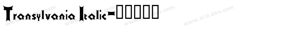 Transylvania Italic字体转换